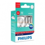 Лампа светодиодная LED Philips P21 RED Ultinon 12V 11498ULRX2 (2шт)
